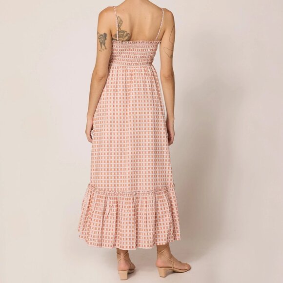 NWT Cleobella Magnolia Ankle Dress in Bellini Plaid - Picture 2 of 5